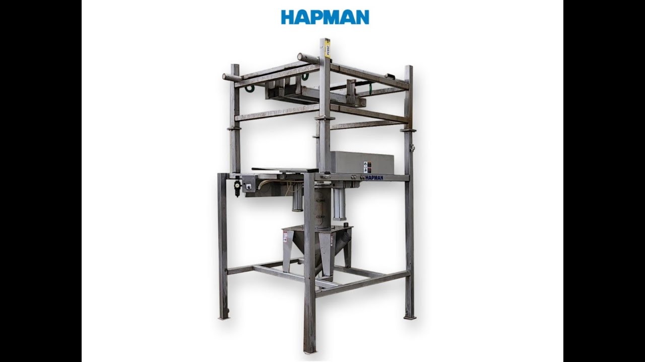 Used Hapman Stainless Steel Forklift Bulk Bag Supersack Unloader 2-Ton