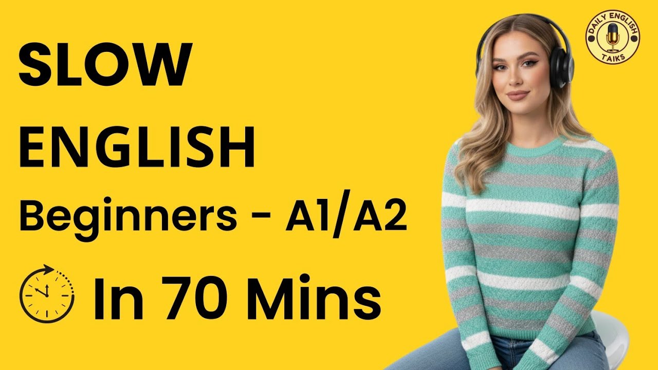 Slow English Listening Practice  | A1–A2 Daily Life English Speaking Practice || English learning