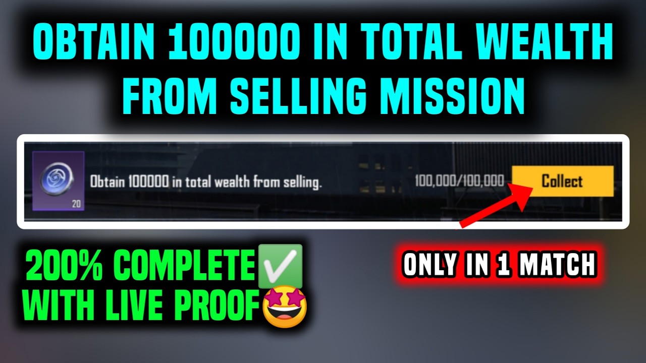 OBTAIN 100000 IN TOTAL WEALTH FROM SELLING / METRO ROYALE PRIZE PATH EXTRA MISSIONS