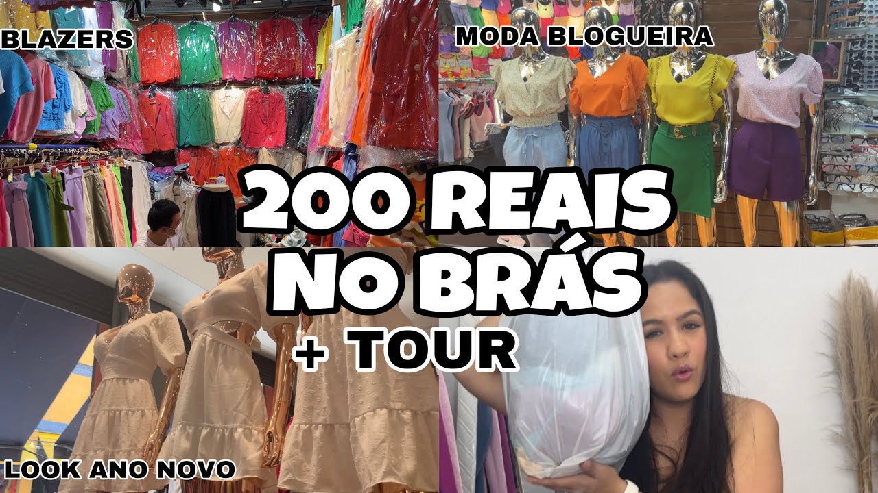 DESAFIO DE COMPRINHAS NO BRÁS COM 200 REAIS + TOUR PELAS LOJAS