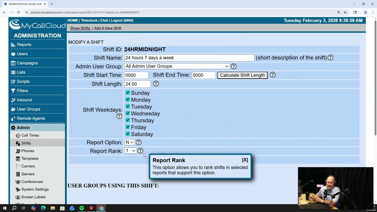 How to Configure Shifts in Vicidial | My Call Cloud Tutorial