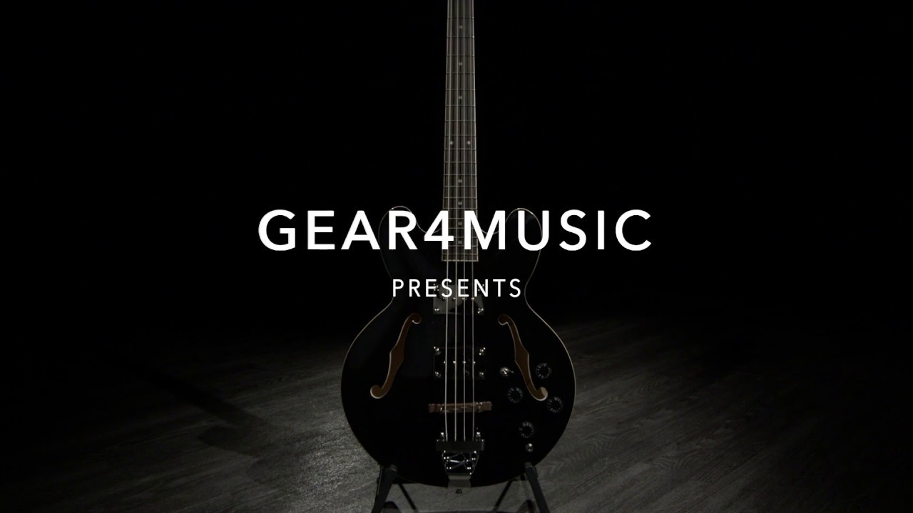 San Francisco Semi Acoustic Bass, Black | Gear4music demo