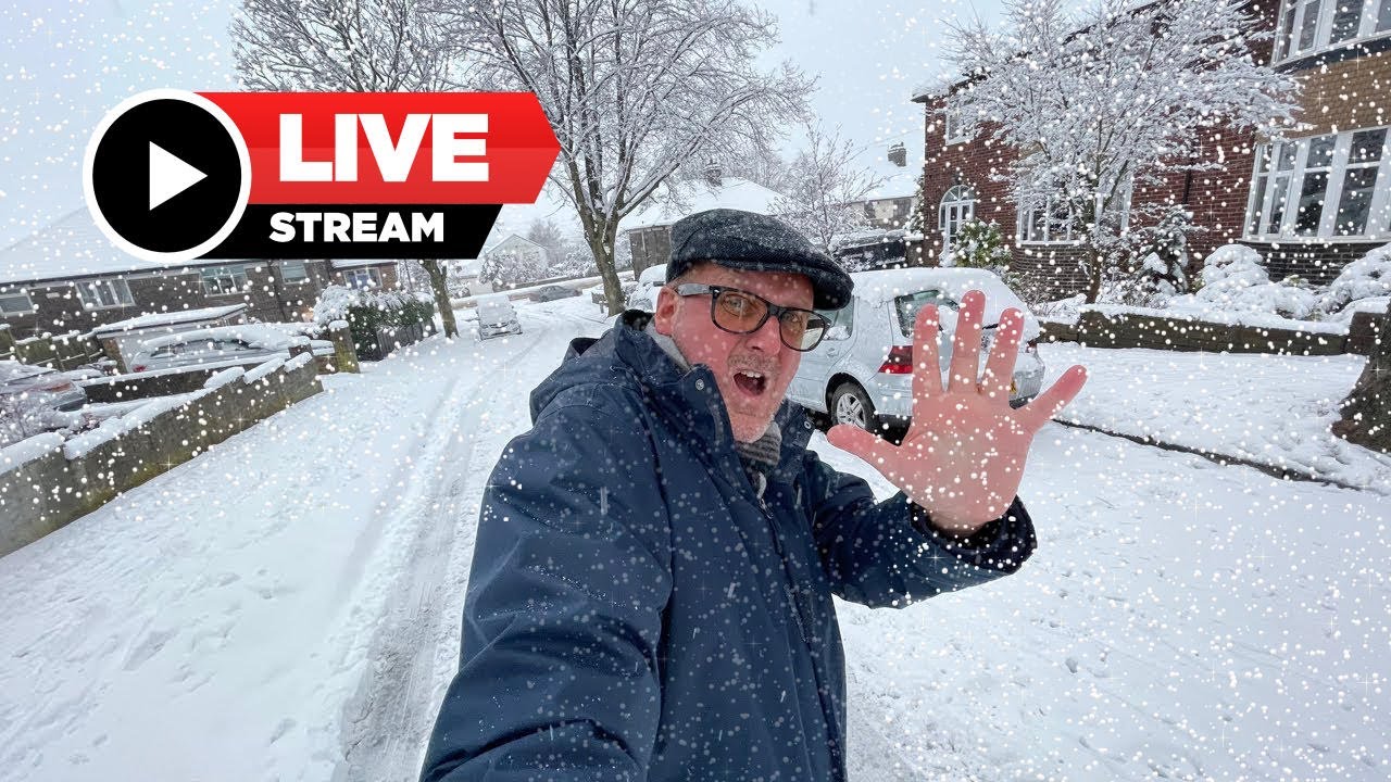 🔴 It's Still Snowing in Leeds West Yorkshire! Chaos on The Roads. LIVE