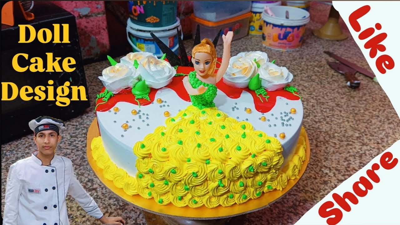 Doll cake beautiful design making with🥰😍 #ankitchef #ankitcakes #like #subscribe