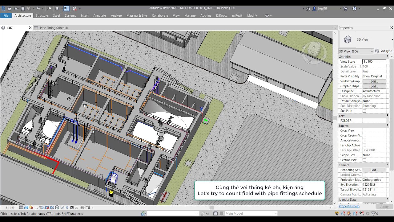 How to use Count field with formula and filter in Revit Schedules