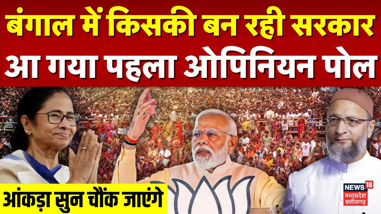 West Bengal Elections: बंगाल में किसकी बन रही सरकार, आ गया पहला ओपिनियन पोल | Mamata Banarjee | N18P