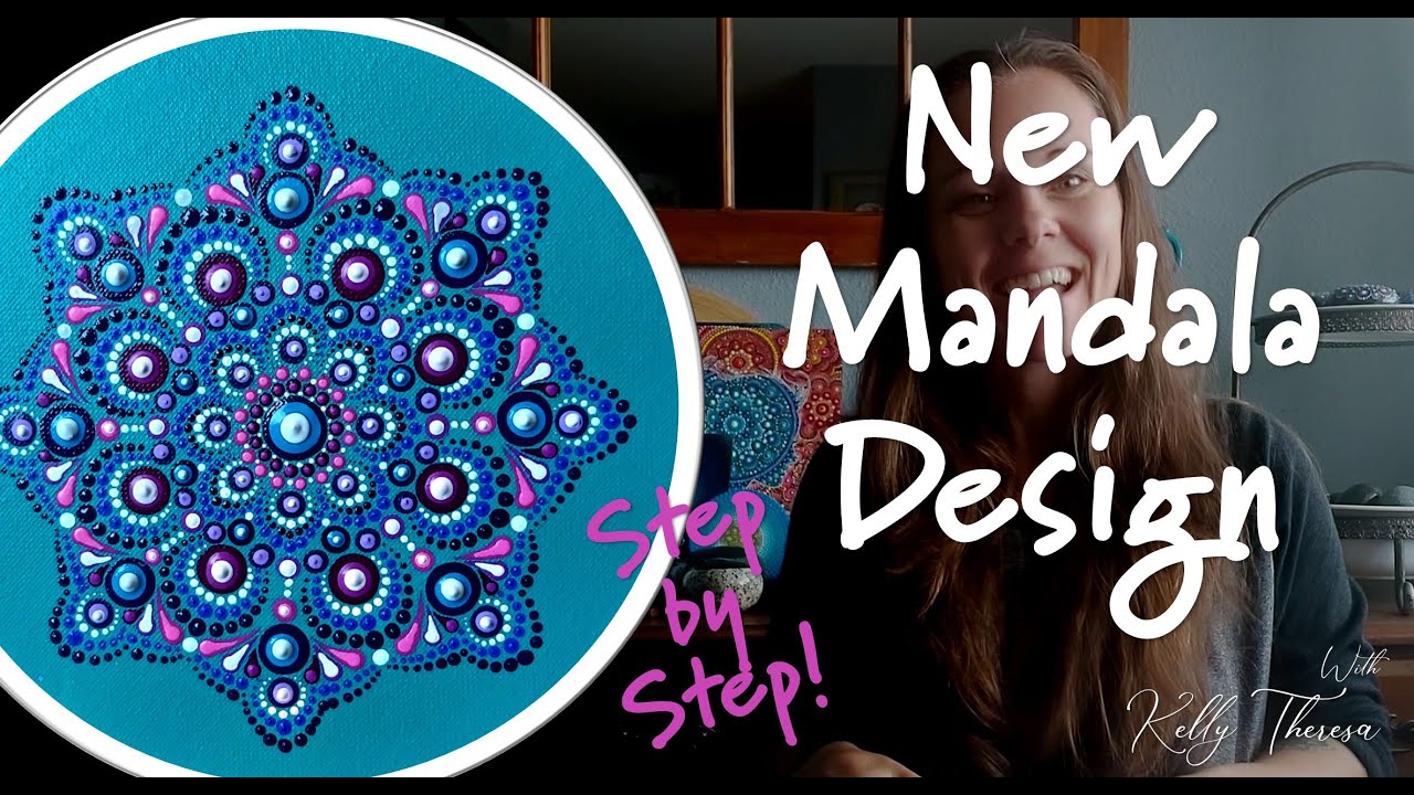 Dot Mandala on Circle Canvas