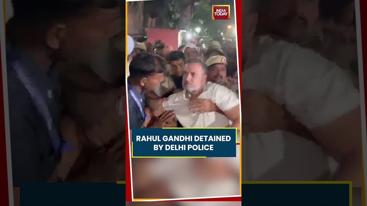 CEC Row: Rahul Gandhi Detained By Delhi Police During INDIA Bloc&rsquo;s Protest #Shorts