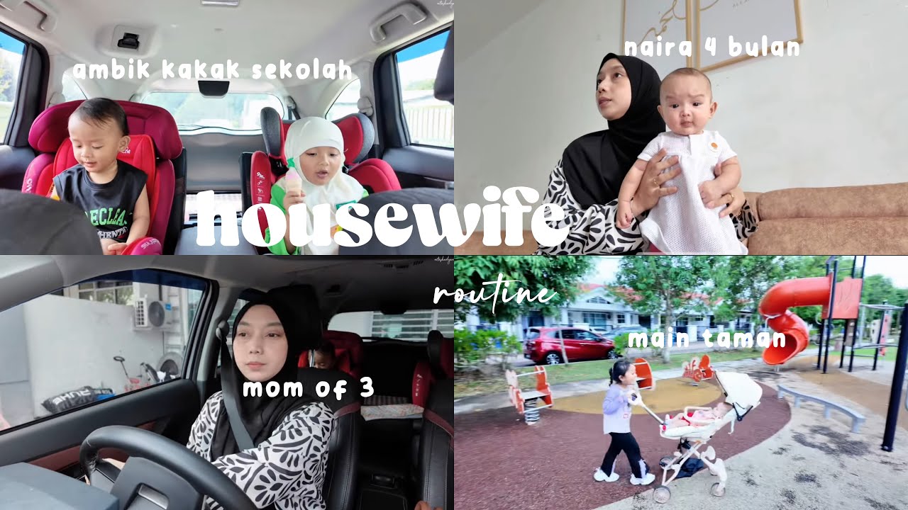 housewife vlog | seharian dengan anak anak | mak anak 3 