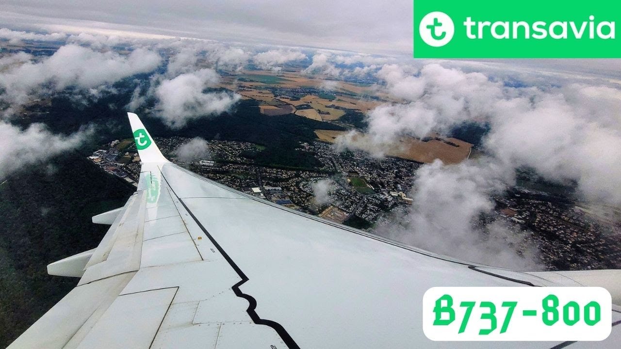 Landing with Transavia in B737-800 at Paris Orly from Porto