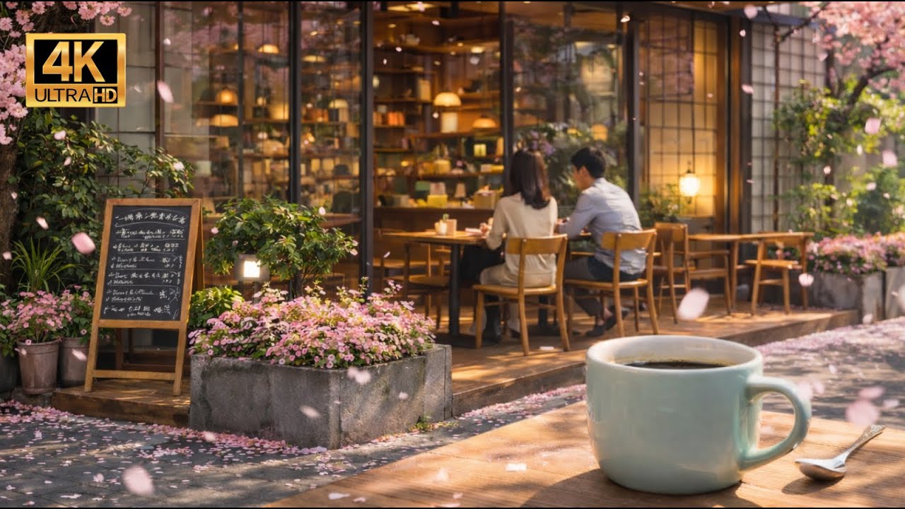 桜の街角カフェBGM ☕｜ゆったり流れるジャズと心地よい午後