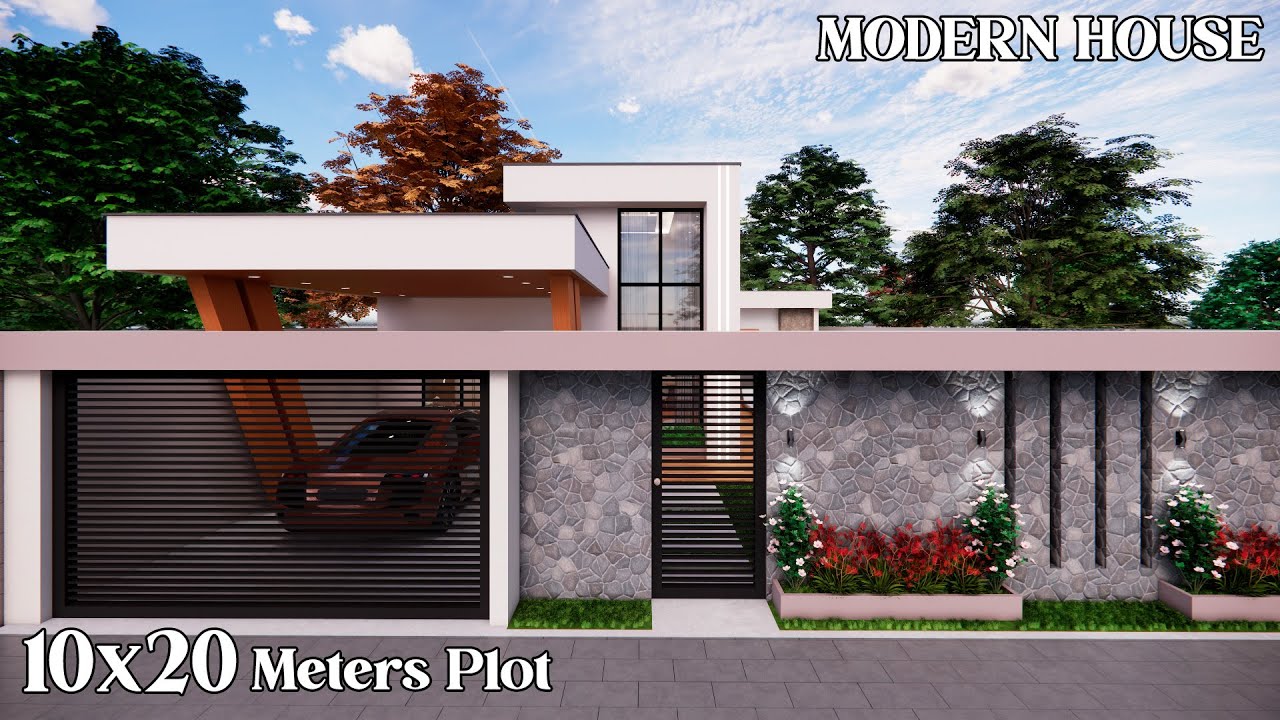 Modern House Design | 10 x 20 Meters With Swimming Pool | 3 Bedrooms | House Idea