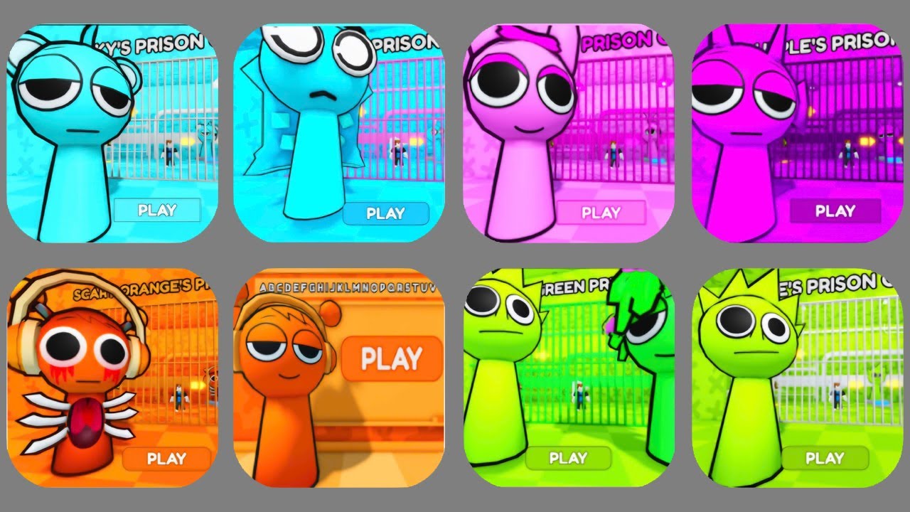 PINK SPLANKI'S PRISON RUN!,LILY MICROWAVE SPRUNKI'S PRISON RUN!,ORANGE SPLANKI'S PRISON RUN!,