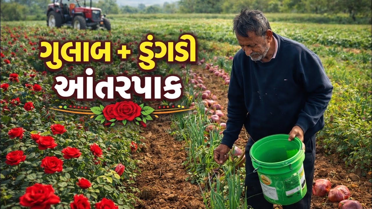 ગુલાબની સુગંધ સાથે ડુંગડીનો નફો 🌹🧅               ગુલાબ + ડુંગડી કમાલ કરી