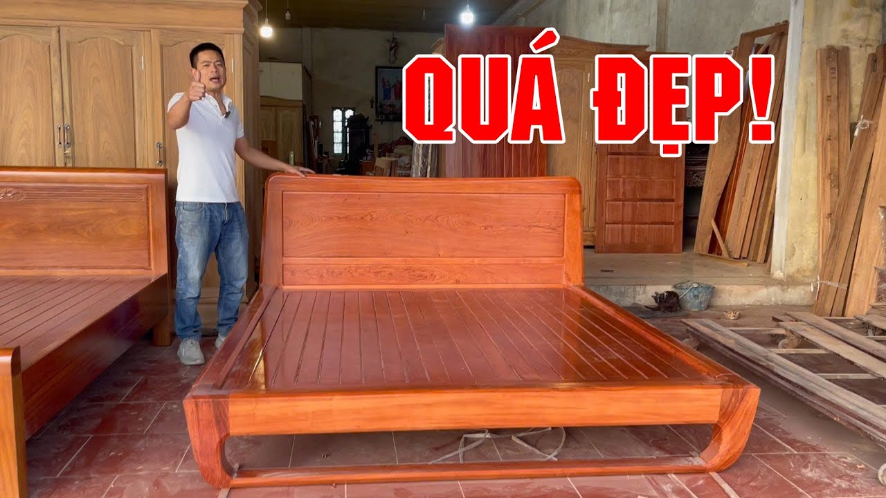 Mẫu Giường Gỗ Đẹp - Giường Ngủ Sofa Gỗ Hương Đá Sang Trọng Đẳng Cấp - Dùng 100 Năm Không Lo Hỏng