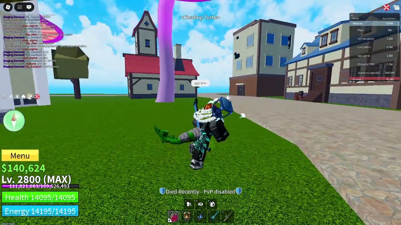 Random Gameplay In Blox Fruits Day 2