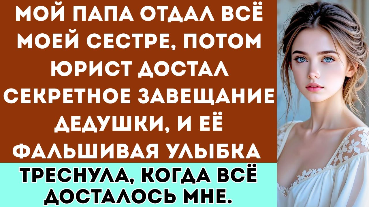 На чтении завещания мой папа отдал всё моей сестре, а потом адвокат достал секрет дедушки.