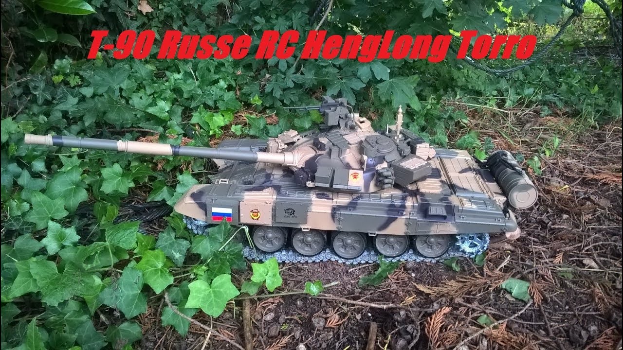 Char Tank T-90 Russe RC de chez Henglong Torro, essais sur le terrain.