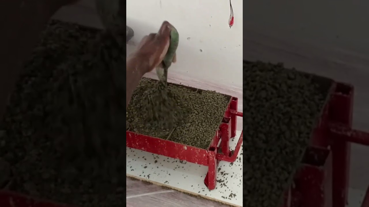 brick mold with a vibrating table