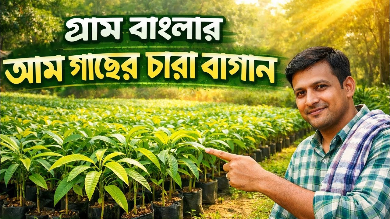 গ্রামবাংলার আম গাছের চারা বাগান। দিনাজপুরের আম গাছের চারা gram Bangla chara bagan 