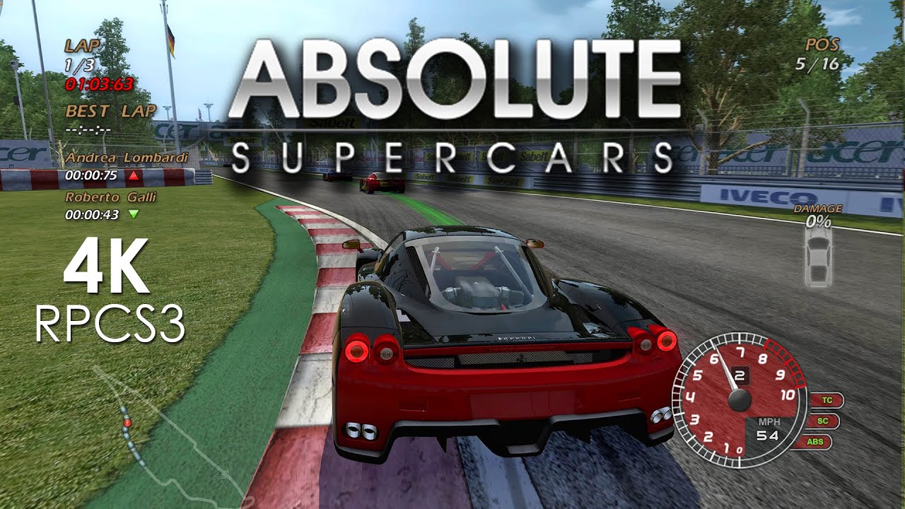 Absolute Supercars (4K / 2160p) | RPCS3 Emulator 0.0.28-15368 | Sony PS3