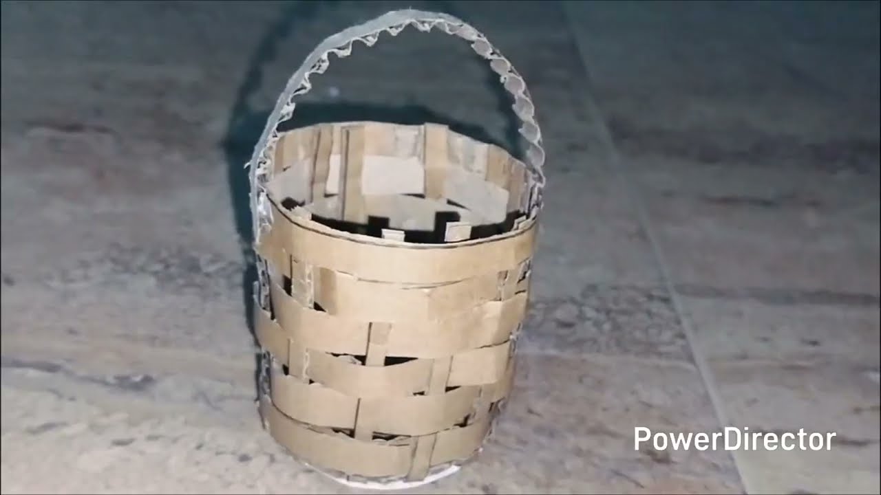 “Cardboard Basket Making at Home 🧺 | Easy & Cheap DIY Craft”
