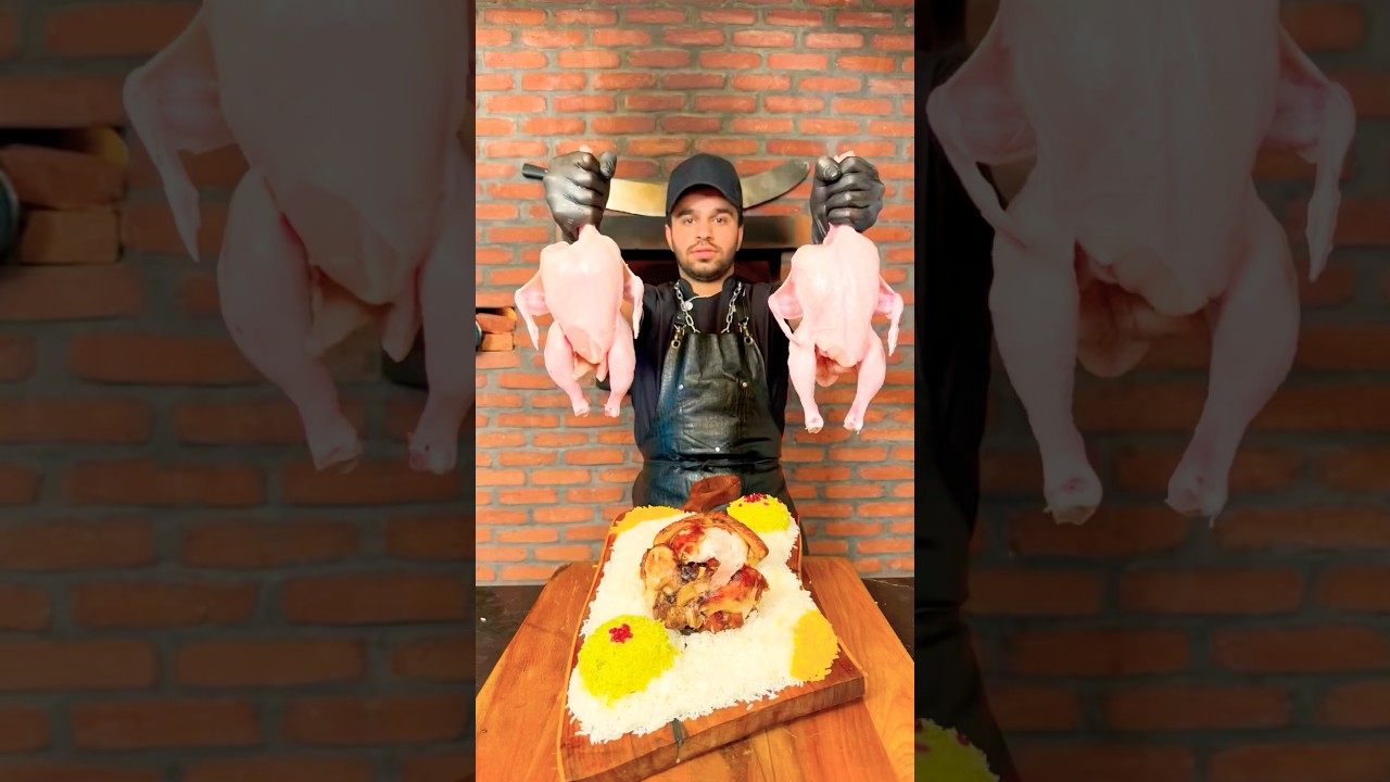 Iranian Stuffed Chicken &ndash; crispy outside, juicy inside!🇮🇷🐔🍗🔥#chicken #cooking #recipes #shorts