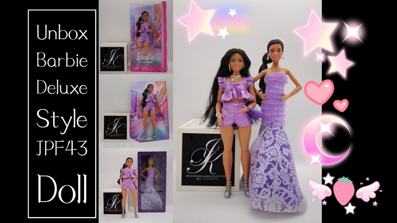 JK Barbie Dolls Collection ~ Unbox Barbie Deluxe Style JPF43 Doll