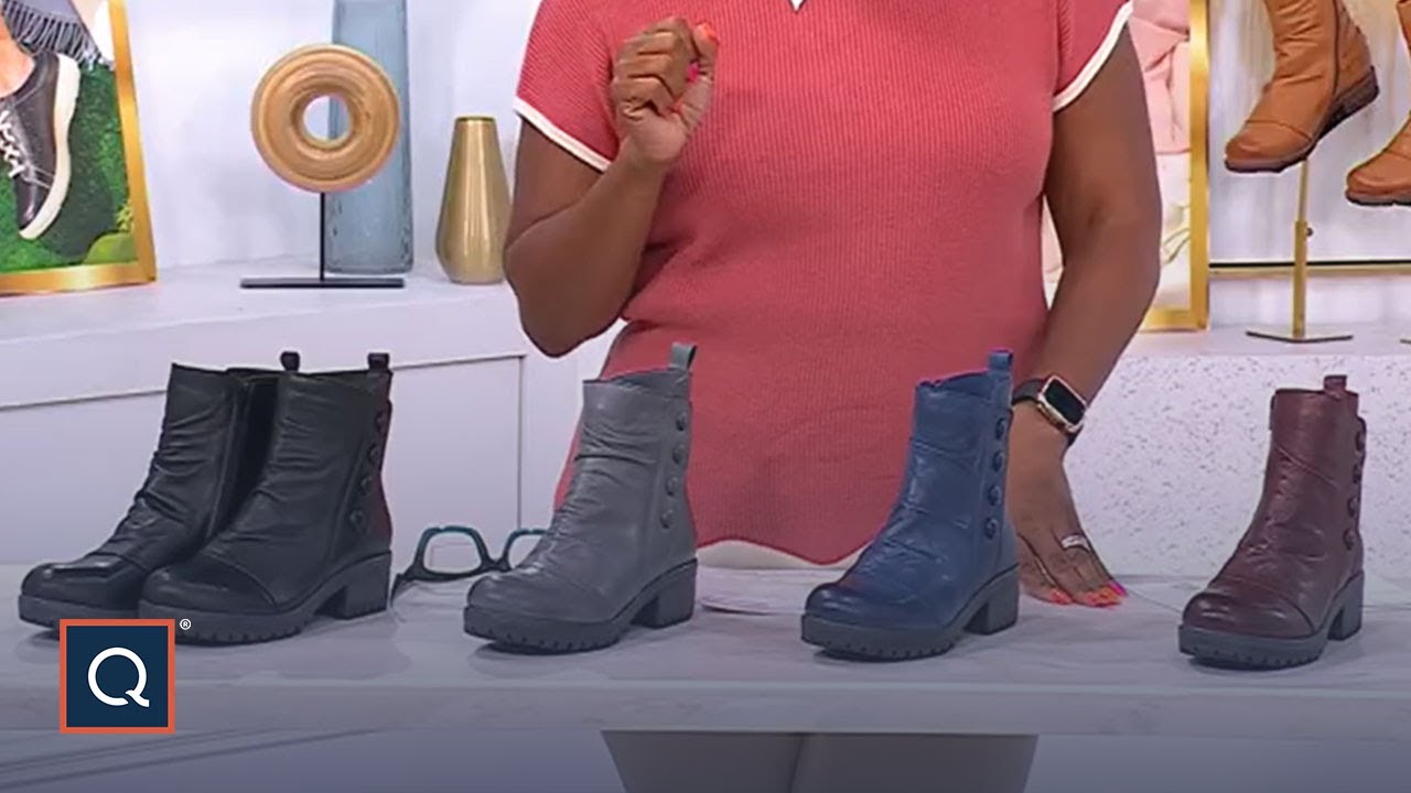 Miz Mooz Leather Ruched Ankle Boots - Dallis | QVC