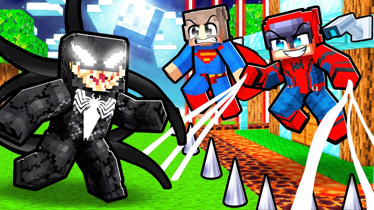 Злодеи против самого безопасного дома супергероев в Minecraft