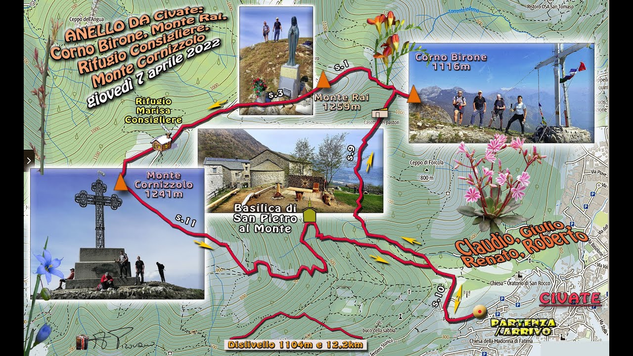 10 - Anello da Civate: Corno Birone, monte Rai, rifugio Consigliere, monte Cornizzolo