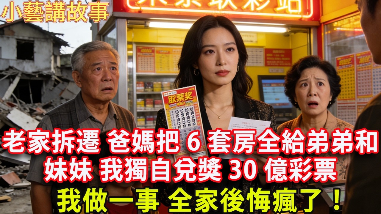 老家拆遷 爸媽把6套房全給弟弟和妹妹 我獨自兌獎30億彩票  我做一事 全家後悔瘋了！#人生感悟 #情感 #婆媳 #養生 #老年生活 #健康