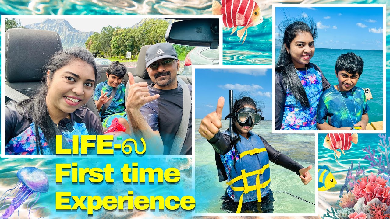 🤿 கடலின் நடுப்பகுதியில் ஒரு Experience | Under the Ocean | Snorkeling | Oahu Hawaii | USA Tamil VLOG