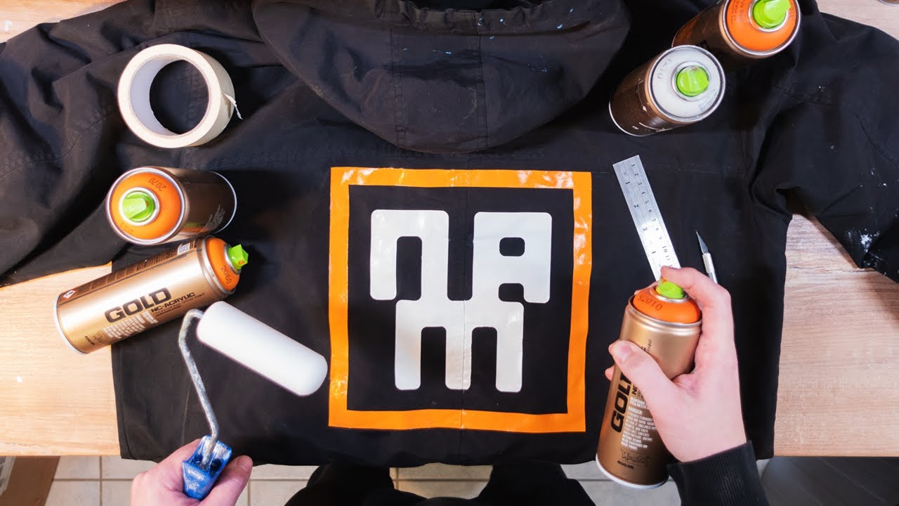 I Spray-Painted My New Logo Onto My Painting Jacket