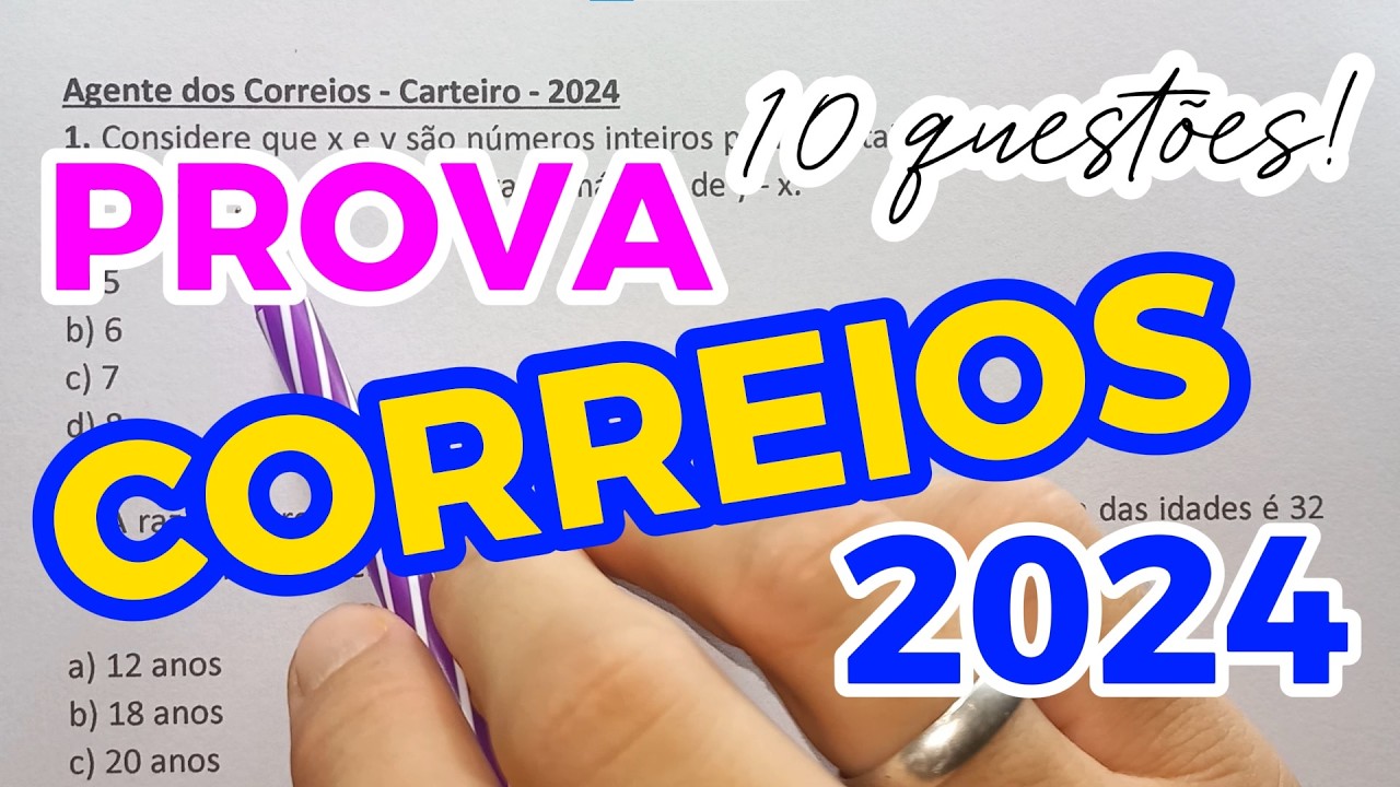 CORREÇÃO DE MATEMÁTICA DOS CORREIOS 2024
