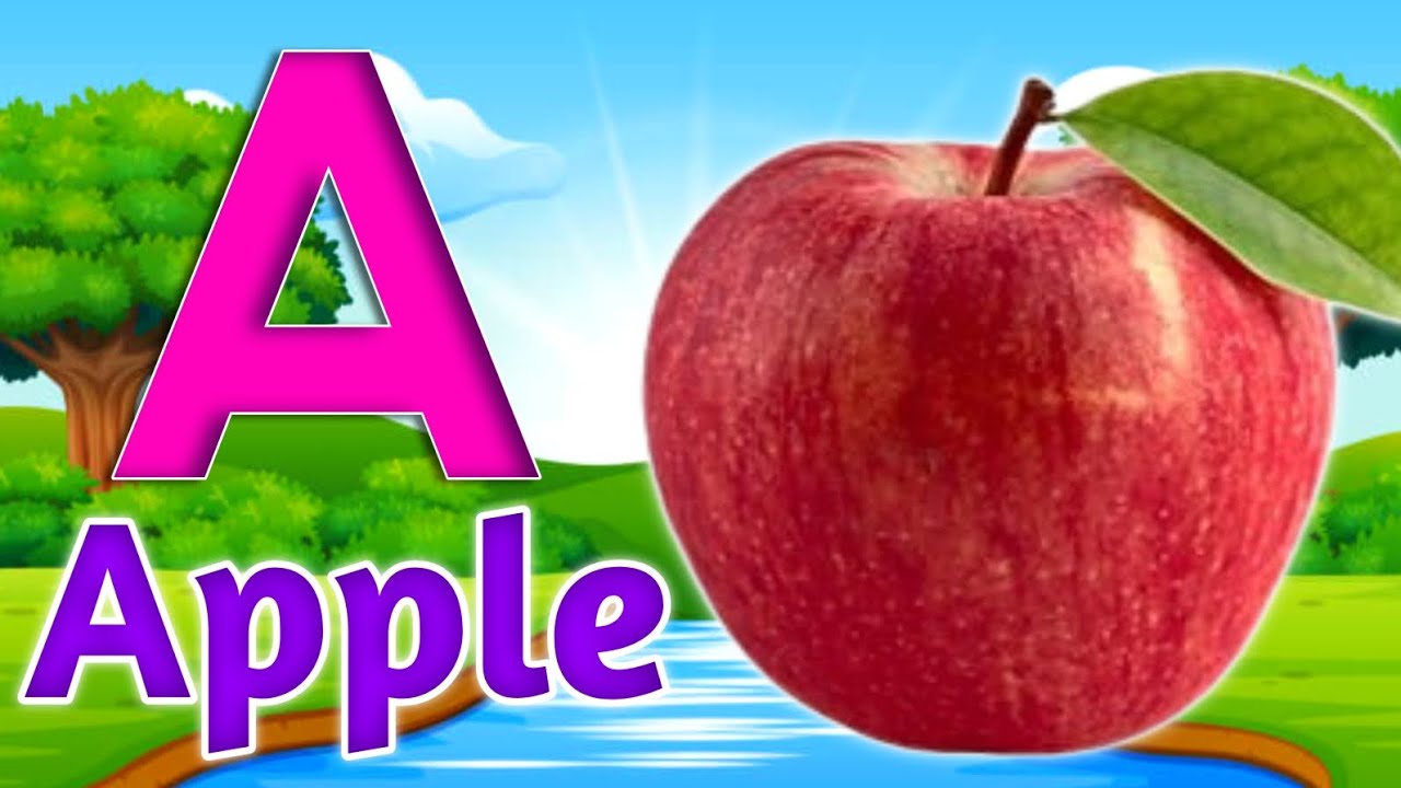 Phonics Song with TWO Words - A For Apple - ABC Alphabet Songs with Sounds for Children