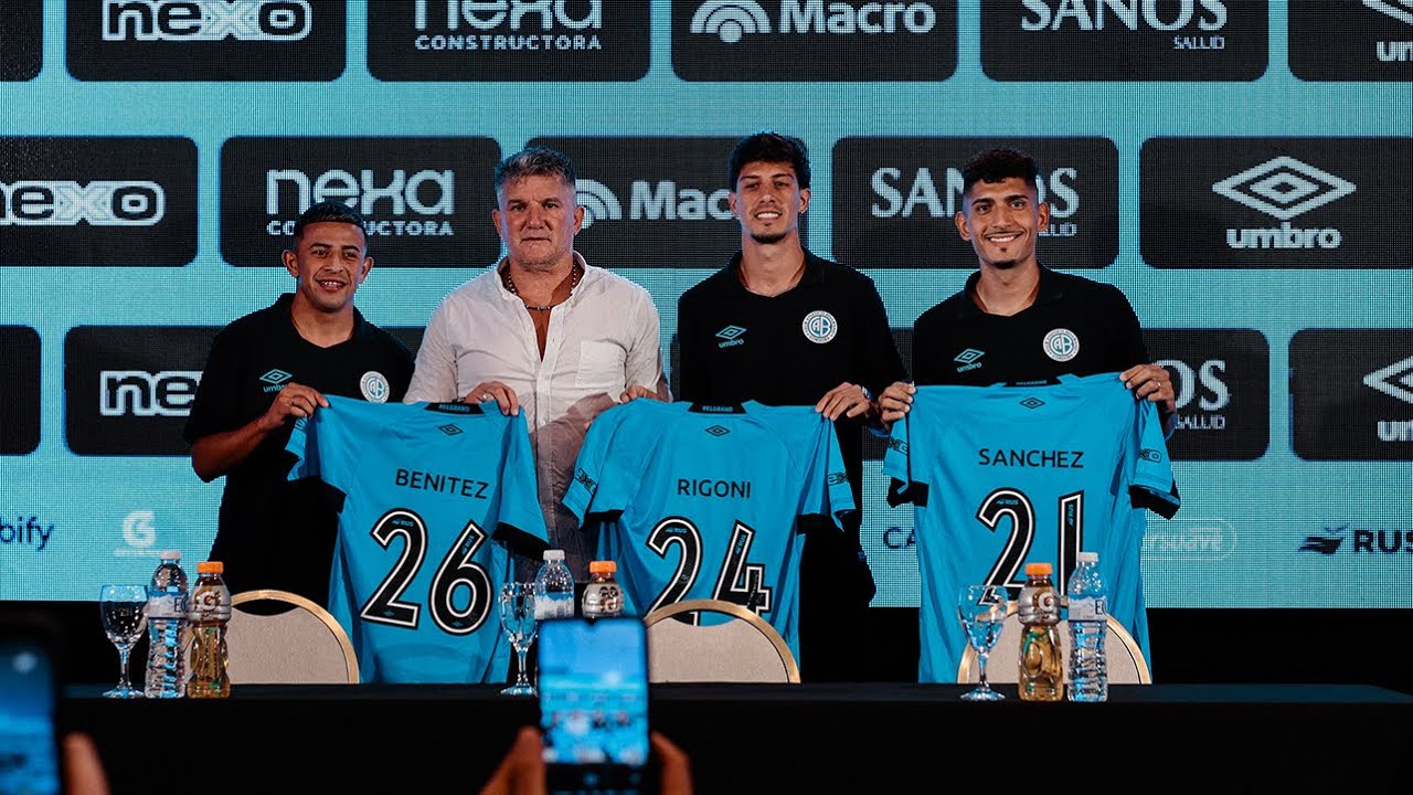Conferencia de prensa de Emiliano Rigoni, Adrián Sánchez y Alcides Benítez