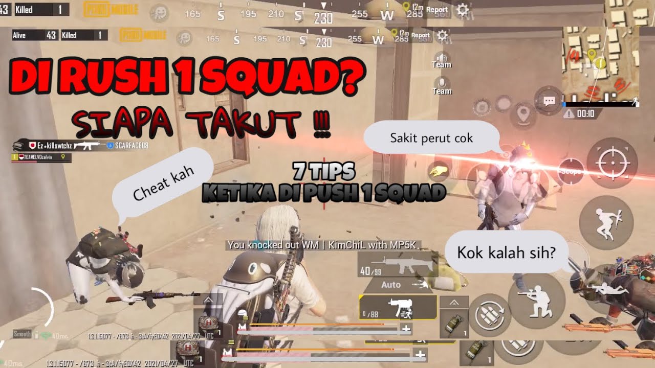 TIPS KETIKA DI RUSH 1 SQUAD | PUBGM INDONESIA