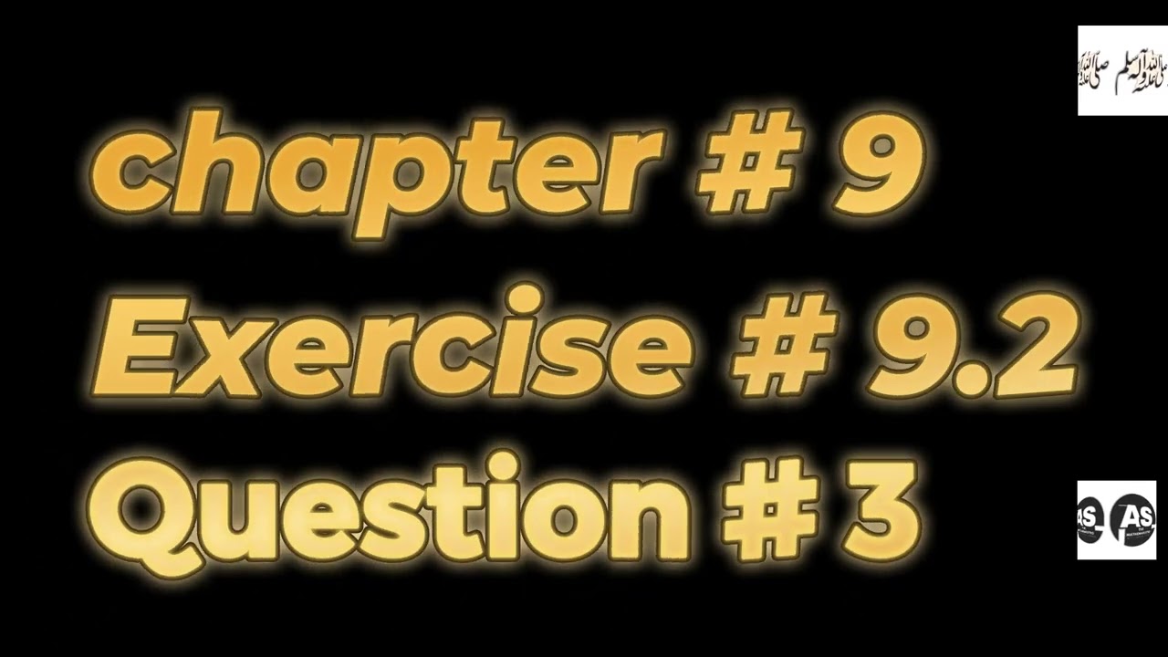 10th G. Math Ch # 9  Ex # 9.2 Q 1 to 9 PTB || IGCSE Edexcel || O/A Level || FBise