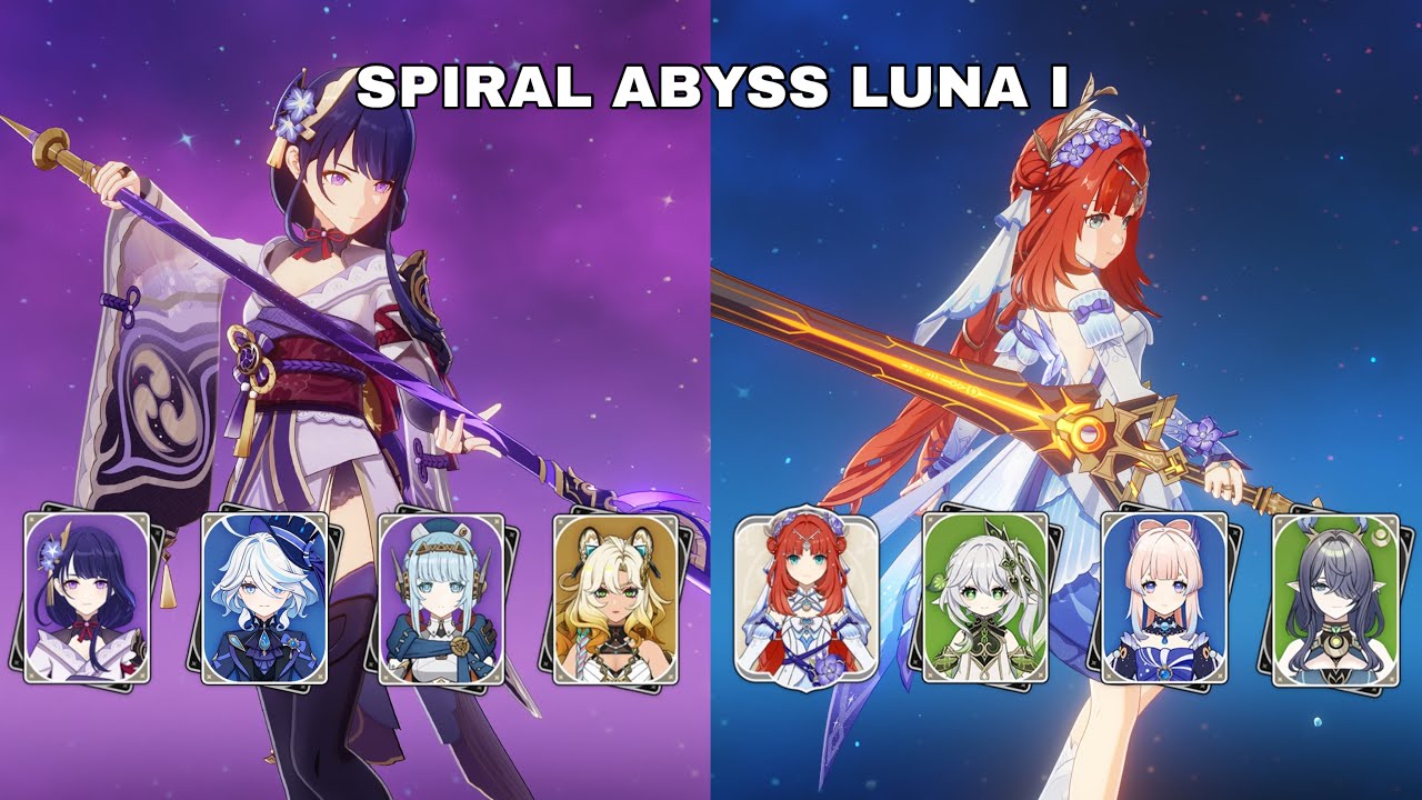 C2 R1 Raiden Shogun Lunar Charged & C0 R1 Nilou Lunar Bloom | Spiral Abyss Luna I - Genshin Impact