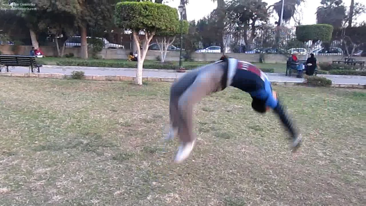 learn back handspring تعلم الشقلبه الخلفيه بكل سهوله ك/جابر