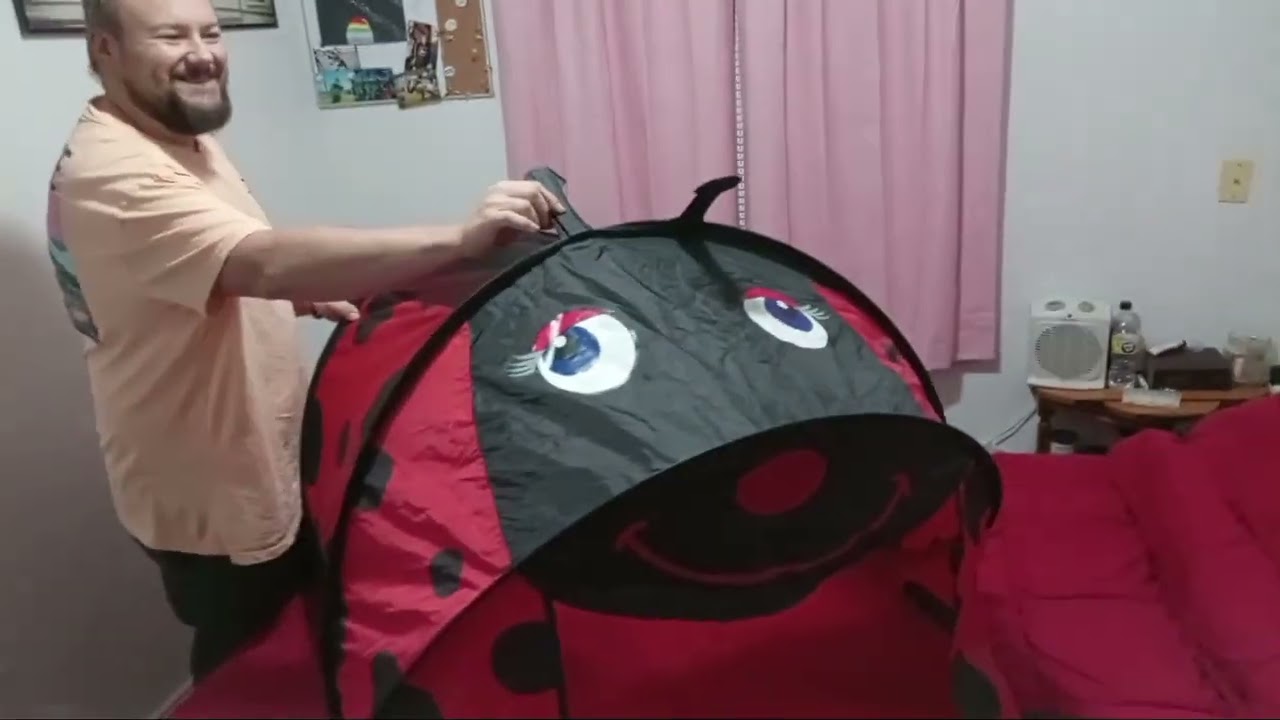 HOW To Set Up and Take Down Instant POP UP LADYBUG TENT Easy