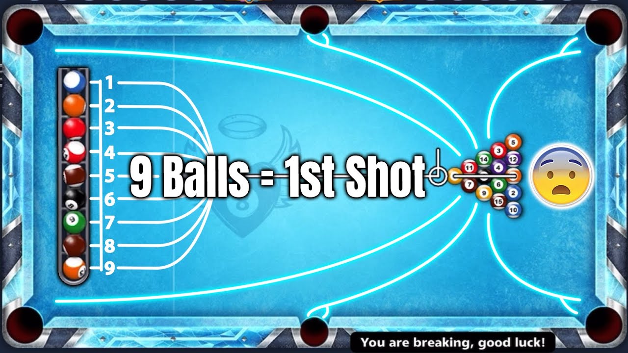 8 ball pool 😲 9 Balls First Shot 🤯 10 Rings Slippery Ice GamingWithK