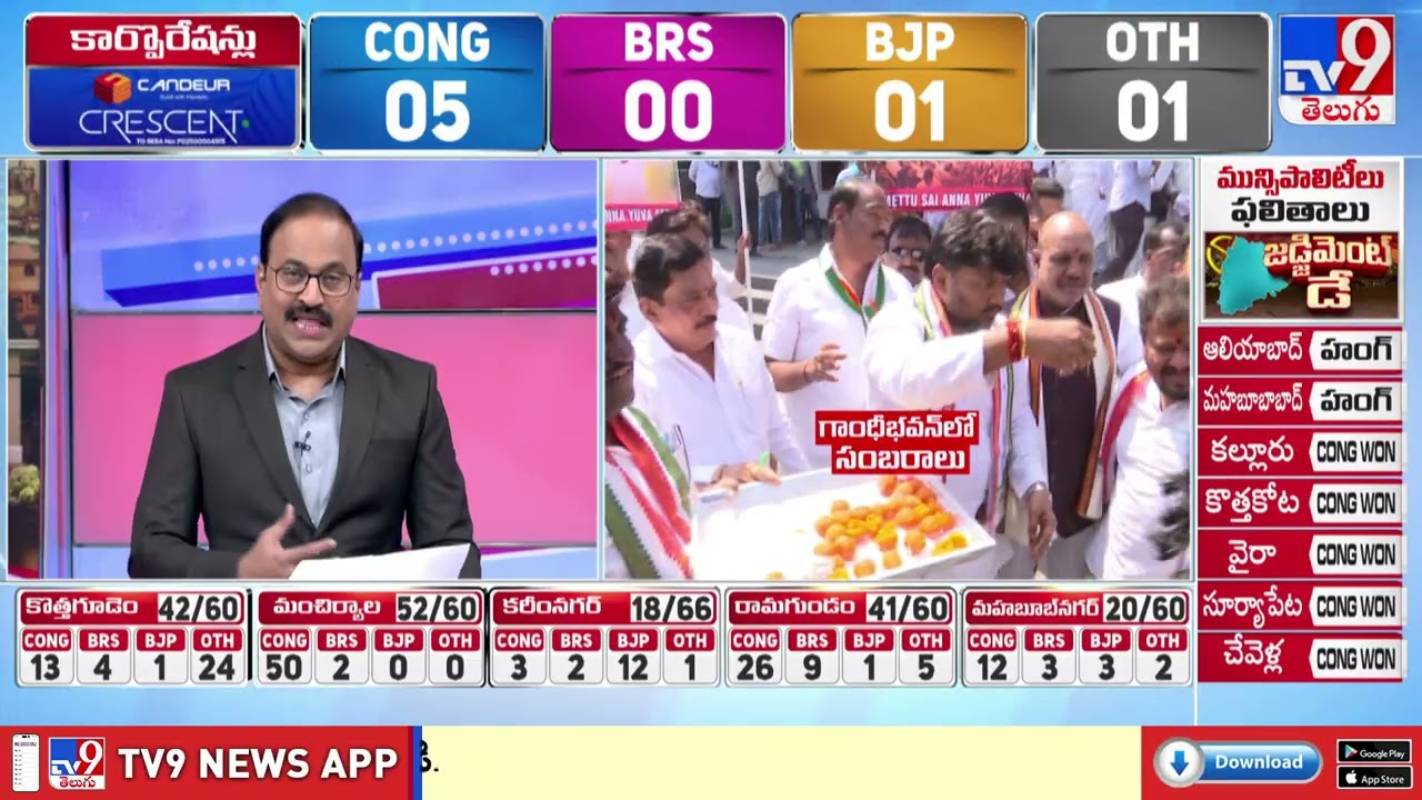 ఉమ్మడి రంగారెడ్డి జిల్లాలో మున్సిపాలిటీ ఫలితాలు - TV9