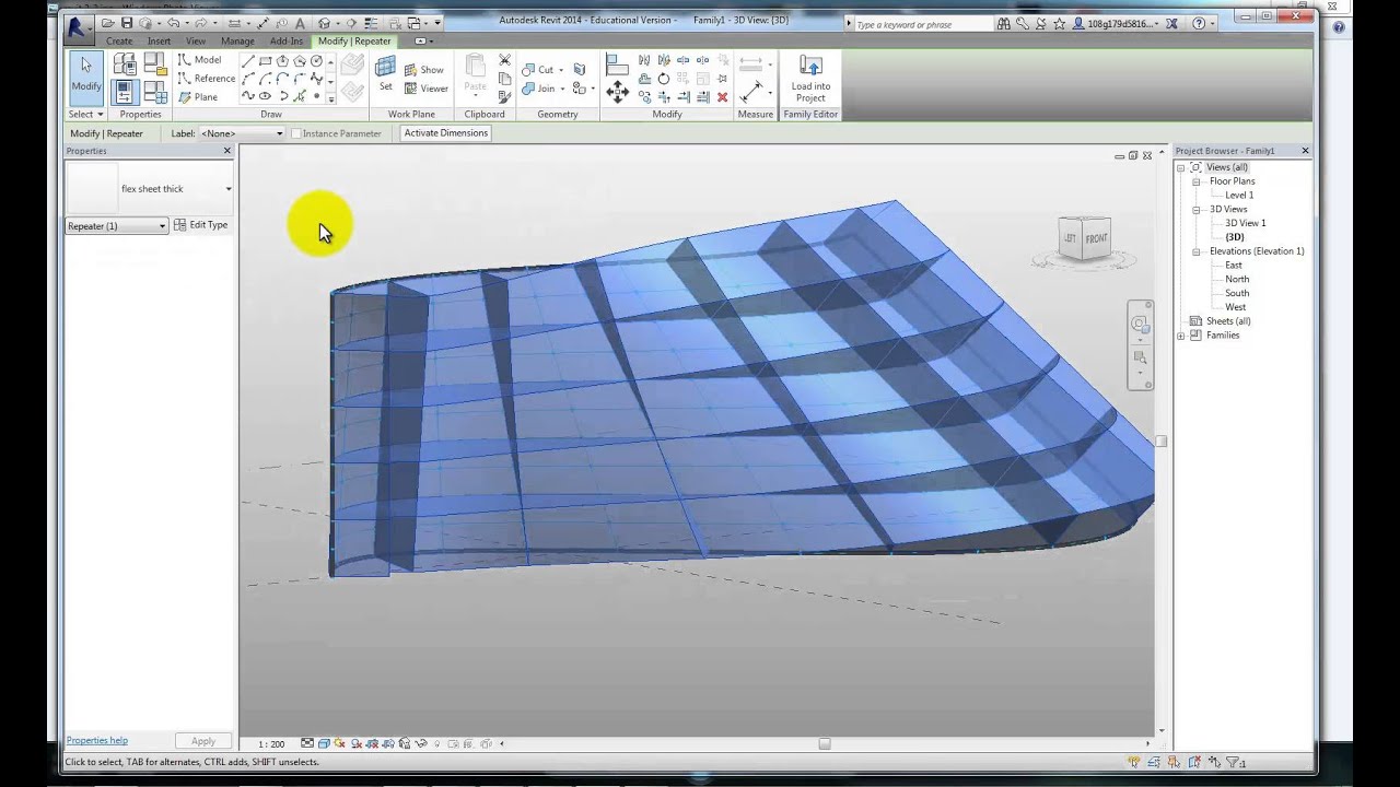 revit 3-3 Adaptive panels