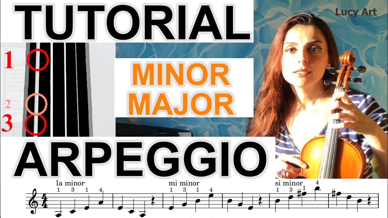 Tutorial secret trick Minor Major Arpeggios made simple on violin Lucy Art