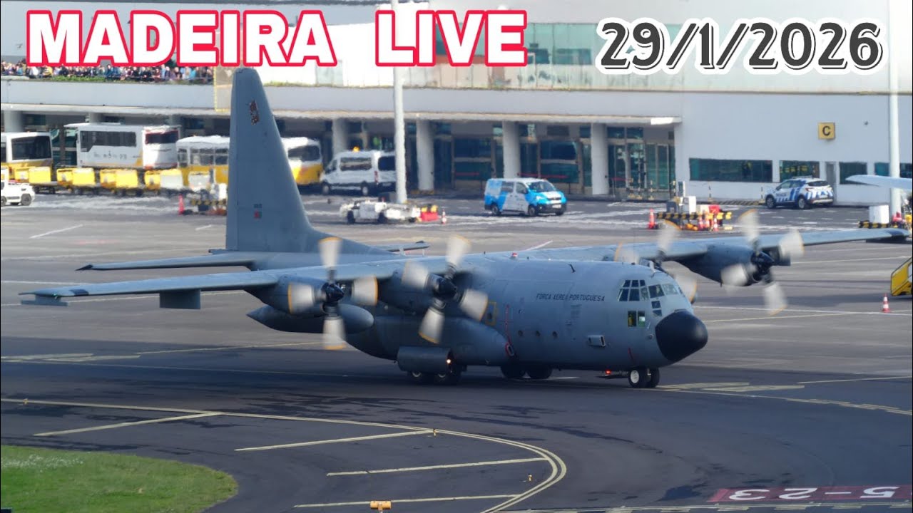 C130 LIVE MADEIRA AIRPORT CR7 LPMA