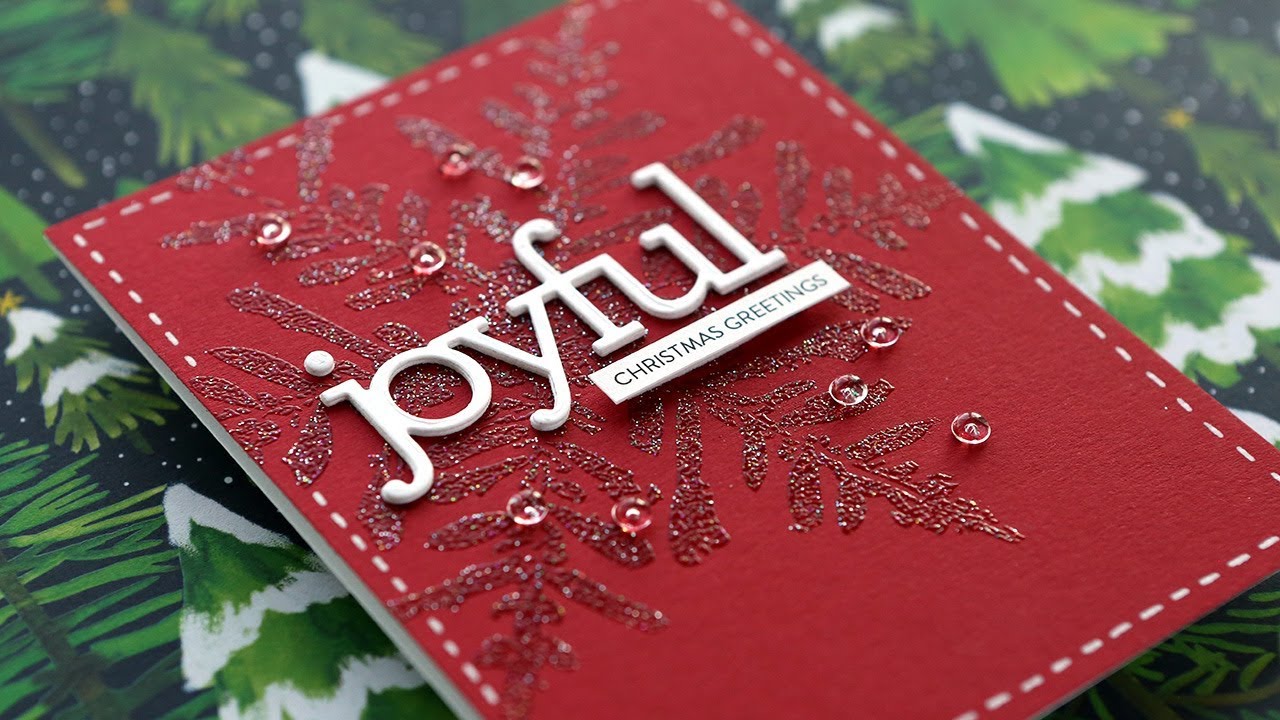 Holiday Card Series 2019 – Day 10 – Simple Glitter Snowflake