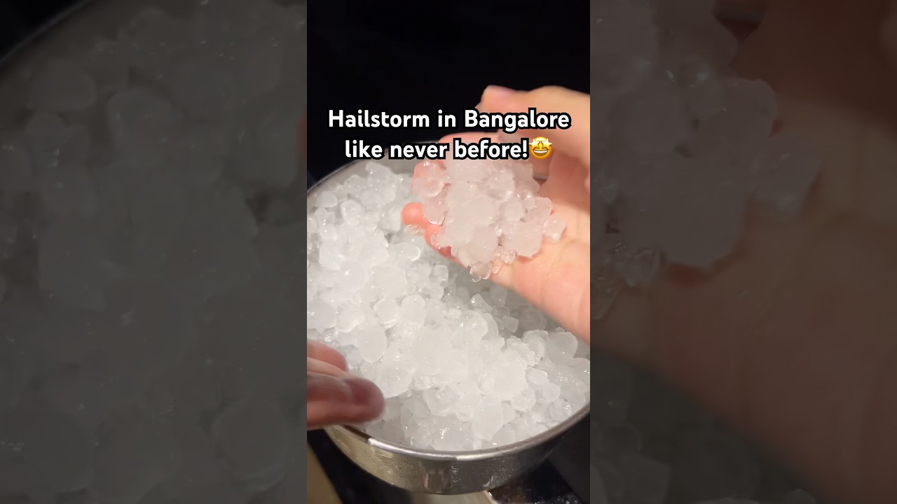 Hailstorm in Bangalore | Bangalore looks like Kashmir now🤩 #snow #bangalore #weather