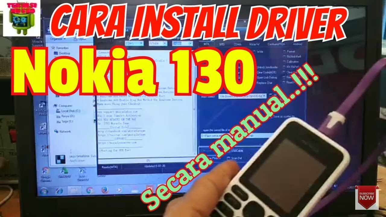 CARA INSTAL DRIVER NOKIA MTK (nokia 105new,130,225,215 dll)